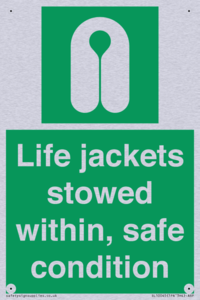 Life jackets stowed within